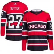 Adidas Chicago Blackhawks 27 Darryl Sutter Authentic Red Reverse Retro 2.0 Men's NHL Jersey