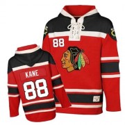 Chicago Blackhawks 88 Patrick Kane Authentic Red Old Time Hockey Sawyer Hooded Sweatshirt