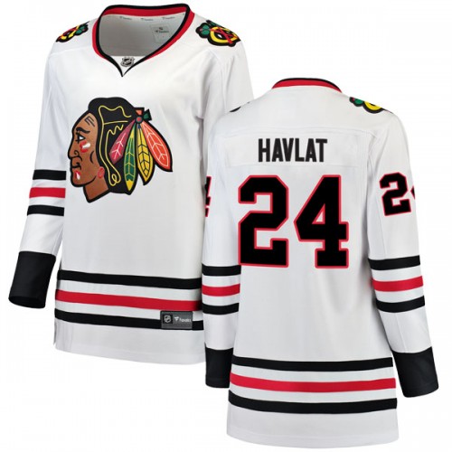 Fanatics Branded Chicago Blackhawks 24 Martin Havlat White Breakaway Away Women's NHL Jersey
