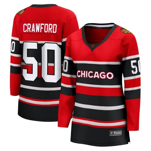 Fanatics Branded Chicago Blackhawks 50 Corey Crawford Red Breakaway Special Edition 2.0 Women's NHL Jersey