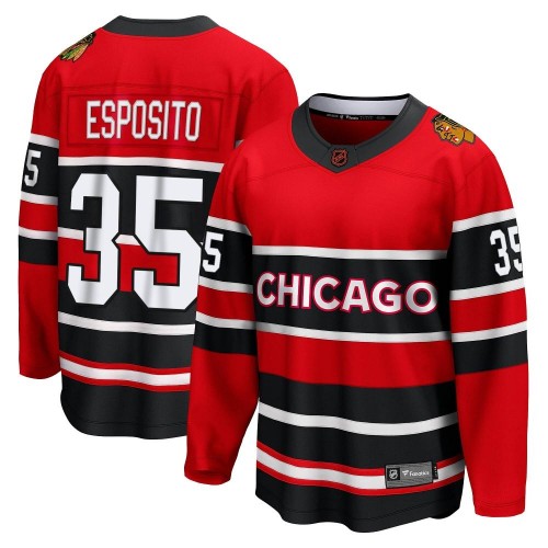 Fanatics Branded Chicago Blackhawks 35 Tony Esposito Red Breakaway Special Edition 2.0 Youth NHL Jersey