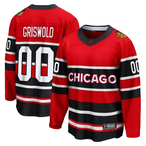 Fanatics Branded Chicago Blackhawks 00 Clark Griswold Red Breakaway Special Edition 2.0 Youth NHL Jersey