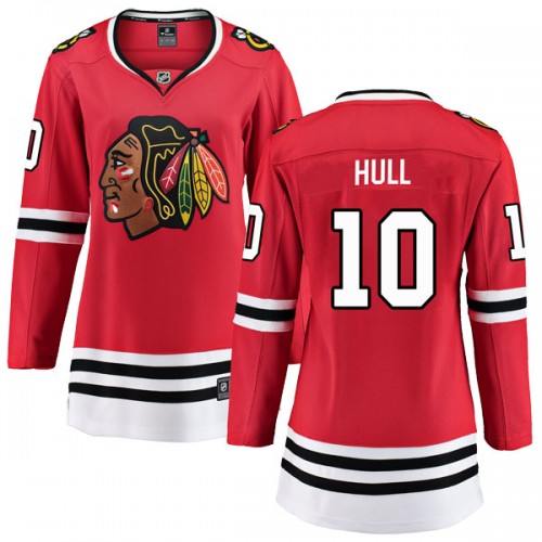Fanatics Branded Chicago Blackhawks 10 Dennis Hull Red Breakaway Home Women's NHL Jersey