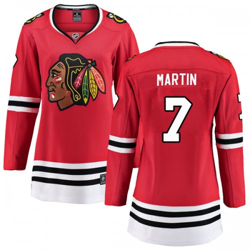 Fanatics Branded Chicago Blackhawks 7 Pit Martin Red Breakaway Home Women's NHL Jersey