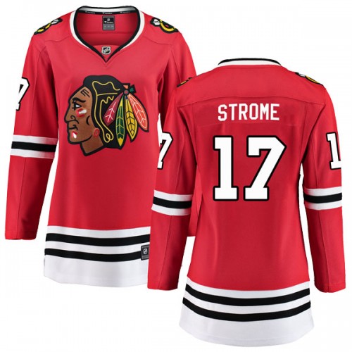 Fanatics Branded Chicago Blackhawks 17 Dylan Strome Red Breakaway Home Women's NHL Jersey