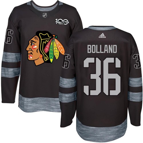 Chicago Blackhawks 36 Dave Bolland Authentic Black 1917-2017 100th Anniversary Men's NHL Jersey